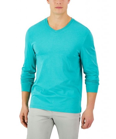 Men's V-Neck Long Sleeve T-Shirt PD07 $16.91 T-Shirts