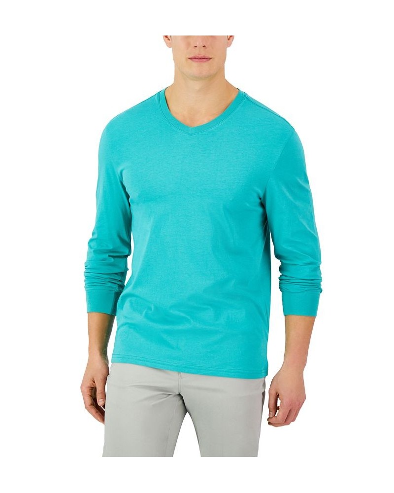 Men's V-Neck Long Sleeve T-Shirt PD07 $16.91 T-Shirts