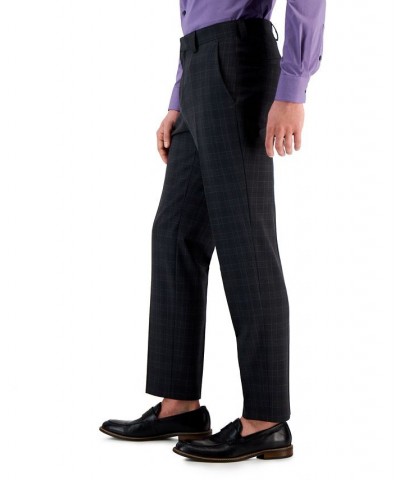 Boss Men's Modern-Fit Check Suit Pants Gray $89.44 Suits