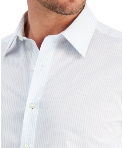 Men's Slim Fit Striped Dress Shirt Navy $11.20 Dress Shirts