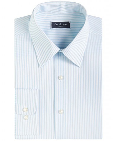 Men's Slim Fit Striped Dress Shirt Navy $11.20 Dress Shirts