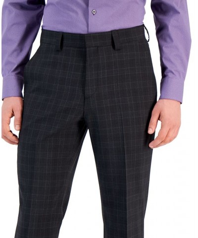 Boss Men's Modern-Fit Check Suit Pants Gray $89.44 Suits