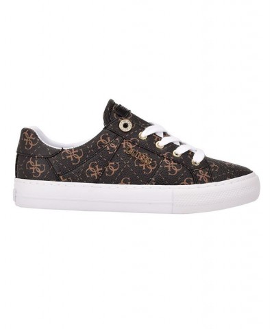 Women's Loven Casual Lace-Up Sneakers Brown $32.88 Shoes